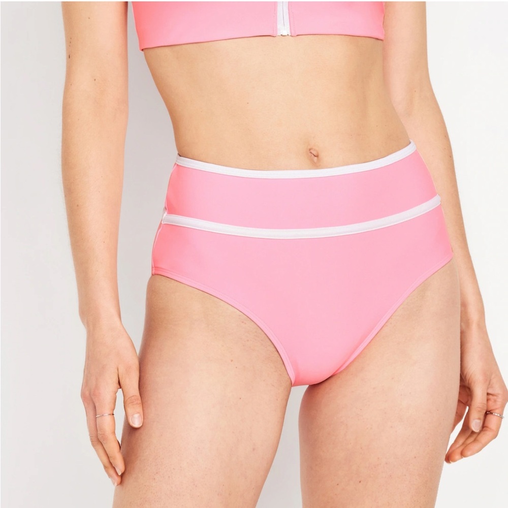 High-Waisted Bikini Swim Bottoms